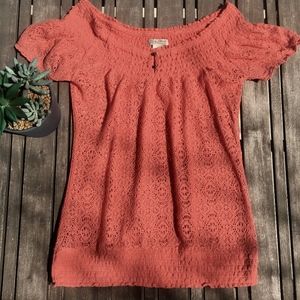 Coral color Lucky Brand Shirt - Size XS